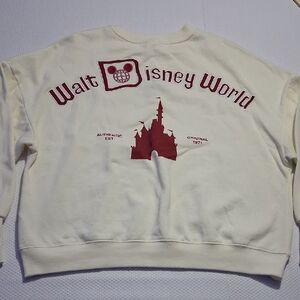 Disney Kids Cream and Red Walt Disney World Sweatshirt